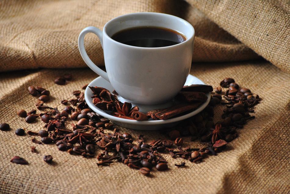 Cup Of Coffee and beans