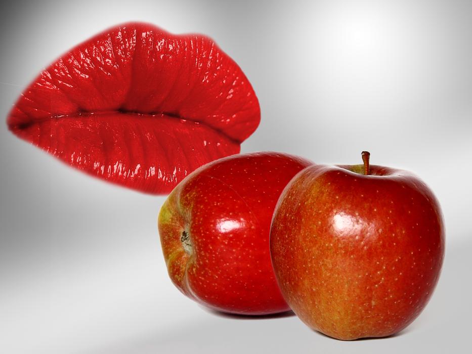 Fruit Apple Red and lips