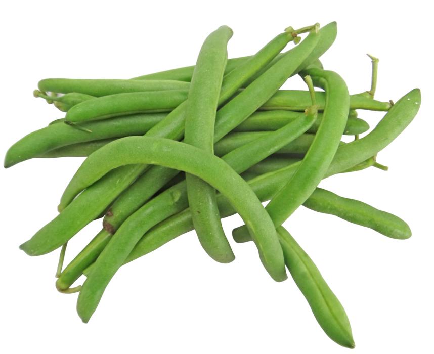 photo of green beans on white background