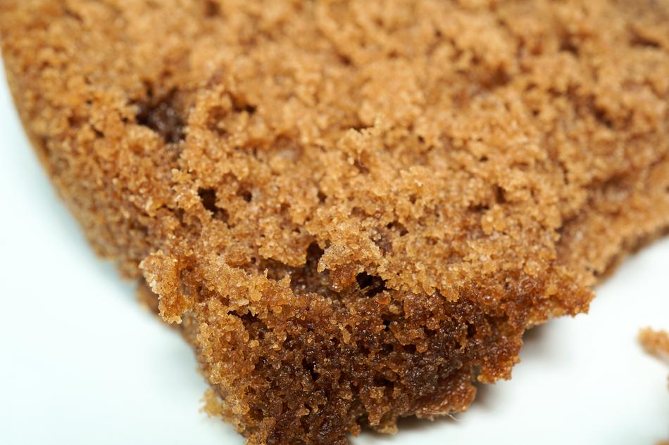 piece of sand cake close up