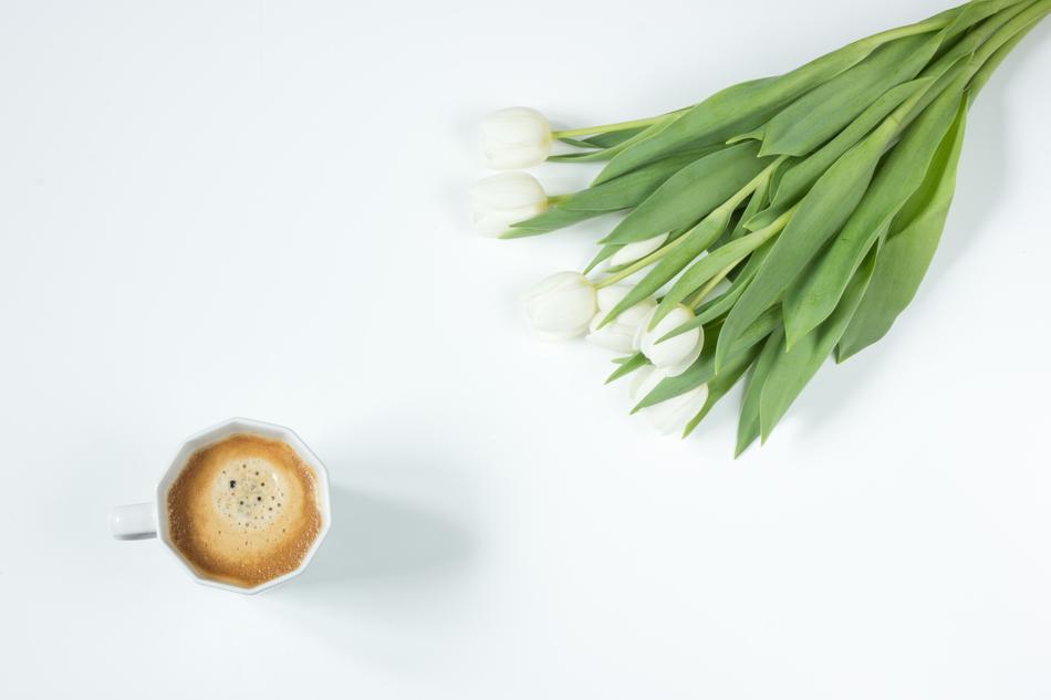 Coffee and white Flowers