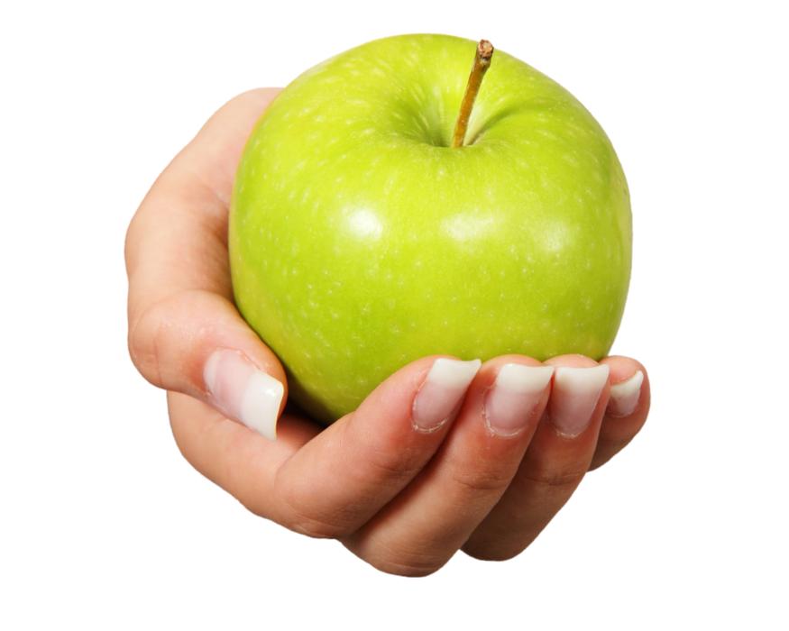 green Apple on female palm