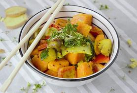 stewed vegetables with Thai curry