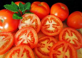 chopped ripe tomatoes