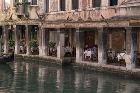 Venice cafe river