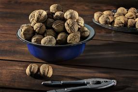 Walnuts and Nutcracker on table