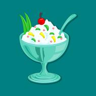 ice glass food drawing