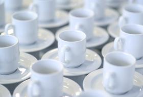 Coffee Cups Stacked white