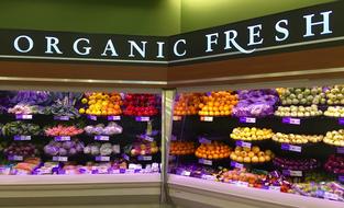 Organic Food in the supermarket