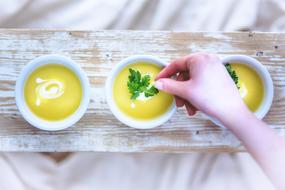 Leek Potato Soup hand