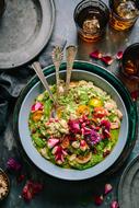 Salad tomato and flower