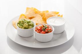 chips with Cream Cheese, avocado and Tomatoes