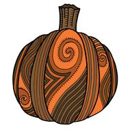 pumpkin vegetable halloween abstract drawing