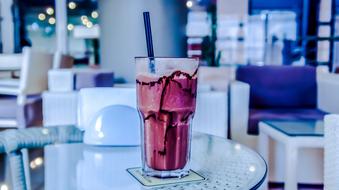 fruit milkshake on the table