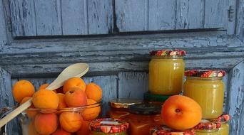 Summer apricot Fruits in jam