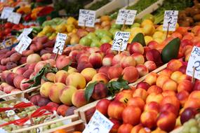 variety of fruits in the Mediterranean bazaar