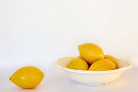 Lemons plastic plate