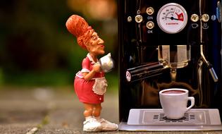 Coffee Waitress clay woman