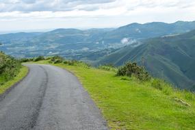 road in the mountains near santiago