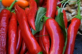 ripe hot pepper close up