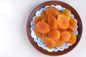 Dried Apricots in plate