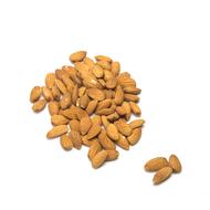 Close-up of the beautiful, brown almonds in light, at white background, clipart