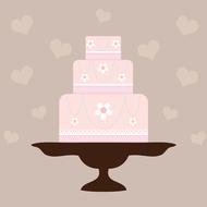 clipart of Pink Cake Food