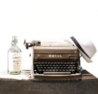 Machine Writing Vintage Alcohol