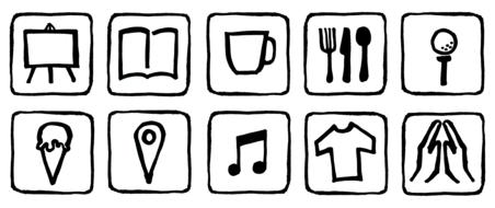 book cup coffee icons