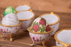 easter decorations on the table
