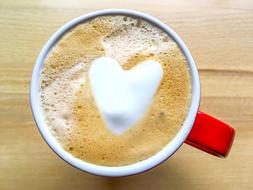 Coffee Drink Heart foam