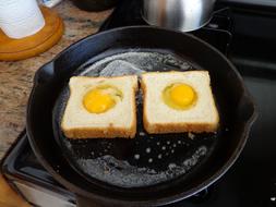 Eggs Basket Toad In Hole bread