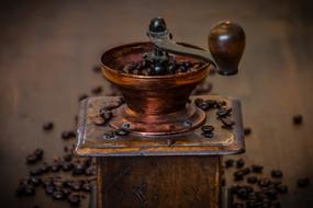 Coffee beans Old Grinder