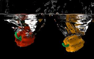 3d image of pepper in water