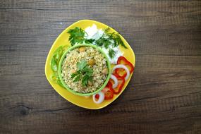 Turkish pilaf, top view