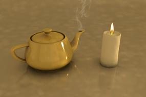 Hot Coffee pot and candle