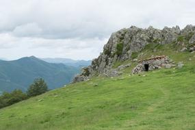 landscape of Santiago Path Road in Spain