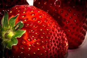 ripe strawberries as digital art