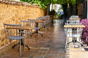 tables in Cafe Street