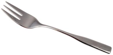 Shiny, metal fork, at white background, clipart