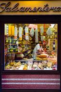 showcase of an italian grocery store