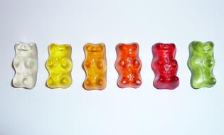colorful gelatin Gummi Bears