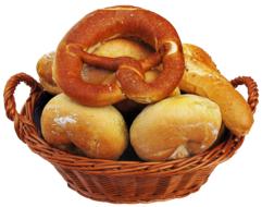 Roll Pretzel Baked Goods in basket