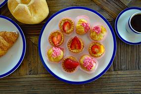 cake with strawberries on a plate