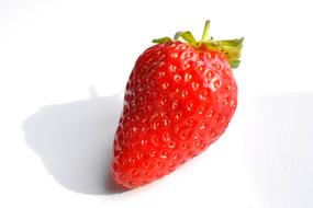 Strawberry Ripe Red on white close-up