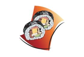 sushi symbol on white background