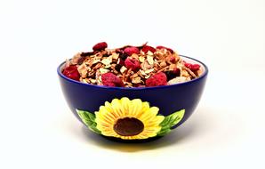 bowl of muesli for breakfast