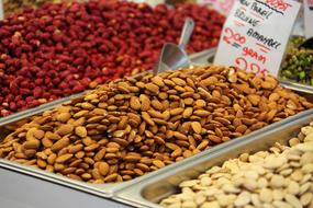 almonds for sale in the market