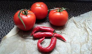 red Tomatoes and Chile Pepper