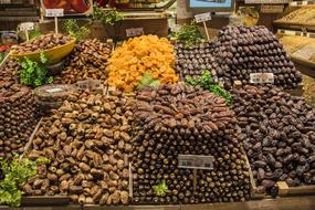 fruits on the market counter in Turkey